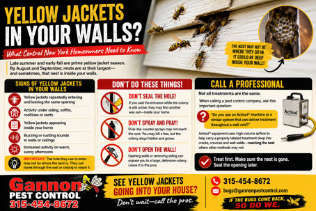 Yellow jackets in walls